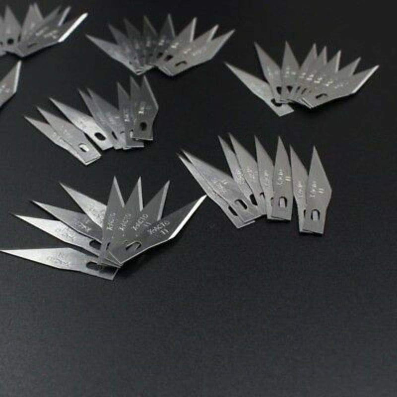 X-Acto 2-PACK - X-ACTO Z Series Light-Weight Replacement Blade, No 11, 4-7/8 in L, Stainless Steel Blade, Gold Hue, 5 blades per pack - Image 2